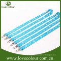 Printed neck lanyard polyester material with cell phone loop